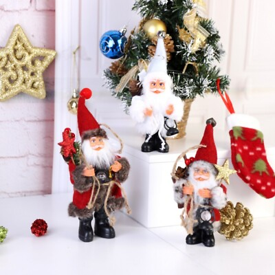 Santa Claus Doll Merry Christmas Party Ornament Kids Xmas Gifts Home Desk Decor