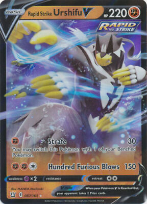 Rapid Strike Urshifu V 087 163 Ultra Rare Battle Styles NM Pokemon TCG