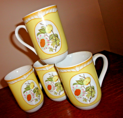 #ad Set of 4 Georges Briard Somerset Tea Coffee Mug Mugs 10 Oz 4 1 8quot; x 2 7 8quot;