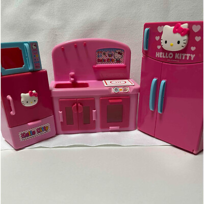 #ad Hello kitty kitchen set 4 items microwave rare jp