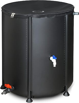 #ad Lostronaut Portable Rainwater Collection PVC Barrel Water Tank 53 Gallon