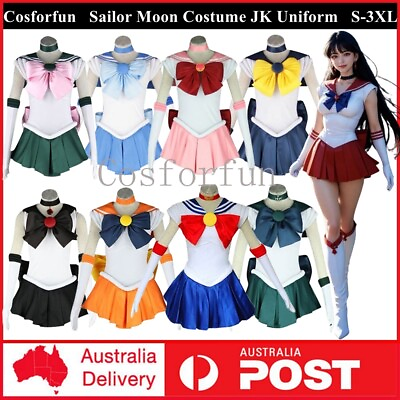 #ad Adults Sailor Moon Costume Cosplay JK Uniform Sailormoon Dress Gloves Christmas
