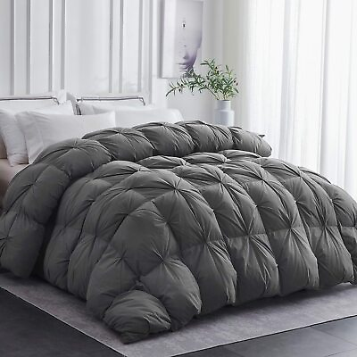 #ad Luxurious All Season Goose Down Comforter King Size Duvet Insert 100% Cotton