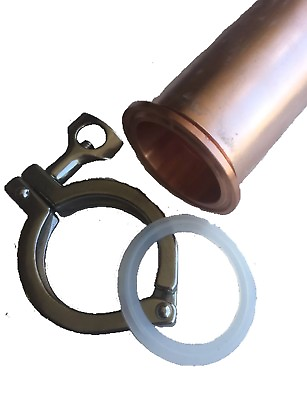 #ad 2quot; Copper Ferrule amp; Stainless Tri Clamp Keg Still Adapter Kit Fits2quot; Copper Pipe