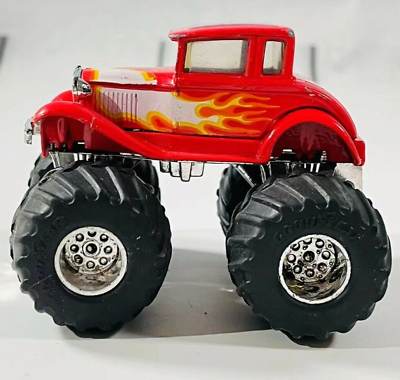 #ad 1986 Vintage Matchbox Supertrucks Doc Crush Red High Roller Monster Truck
