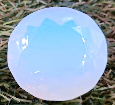 #ad 230 Ct Translucent Round Cut EGL Certified Ethiopian Bi Color White Gemstone