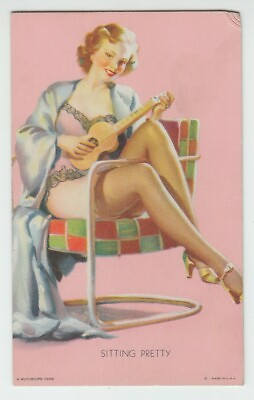 #ad 77400 OLD MUTOSCOPE GLAMOUR GIRLS quot;SITTING PRETTYquot;