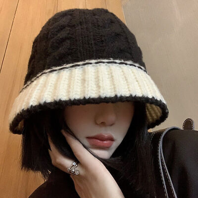 #ad #ad New Colored Knitted Hat Autumn and Winter Women#x27;s Woolen Fisherman Hat