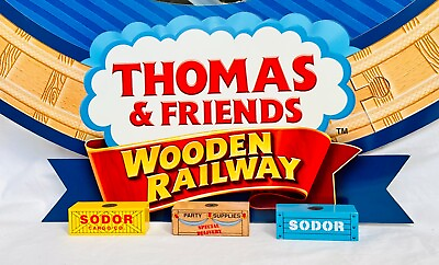 3 Magnetic Cargo Load Set Thomas amp; Friends Wooden Railway Engine Train New