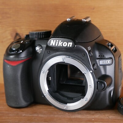 #ad Nikon D3100 14.2MP Digital DSLR Camera Body *TESTED* Shutter 43593