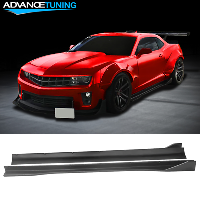 #ad Fits 10 15 Chevy Camaro ZL1 Only MB Style Side Skirts Extension Unpainted PP