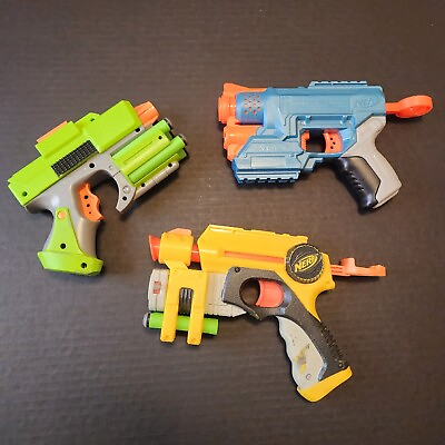 #ad Lot of 3 Nerf Guns