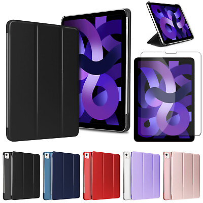 For iPad Air 5th 4th Generation 10.9quot; Leather Case Cover Glass Screen Protector