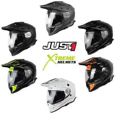 #ad Just1 J34 Helmet ADV Touring Full Face Inner Shield Pinlock Ready DOT ECE XS 2XL