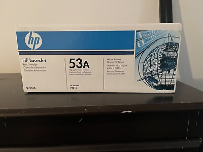 #ad Genuine HP 53A Black Toner Print Cartridge Q7553A Factory Sealed Box
