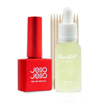 #ad Jello Jello Peel Off Base Gel Exclusive One Key Remover Set K Beauty