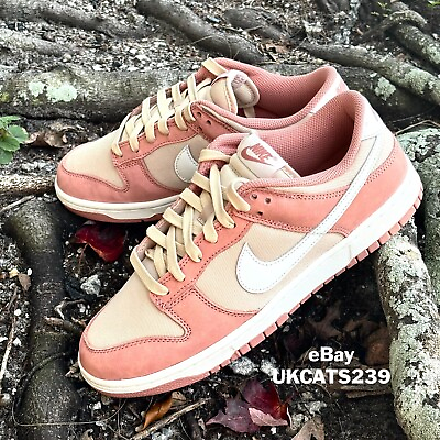 #ad Nike Dunk Low Retro PRM Shoes Red Stardust Pink White Tan FB8895 601 Multi Size