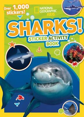 #ad National Geographic Kids Sharks Sticker Activity Book: Over 1000 Sticker GOOD