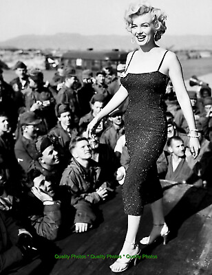 #ad Marilyn Monroe with USO Troops in Korea 8.5x11quot; Photo Print Actress Sex Symbol
