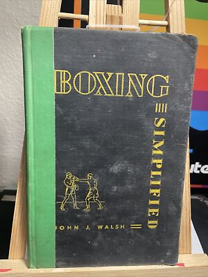 #ad BOXING SIMPLIFIED Classic Boxing Training JOHN J. WALSH Rare SUPERB 1st 1951 HC