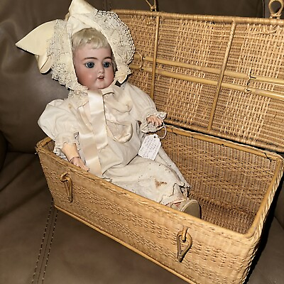 #ad Antique 17.5quot; German Bisque Head Doll Simon Halbig 1079 DEP On Comp Jointed Body