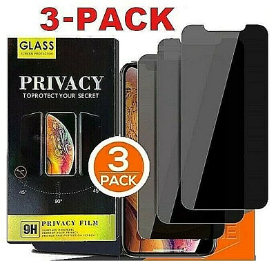 3 PK iPhone 14 13 12 11 Pro Max Privacy Anti Spy Tempered GLASS Screen Protector