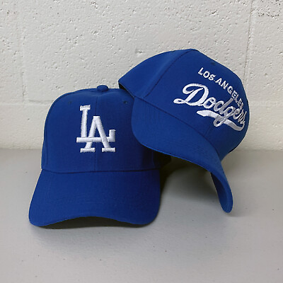 #ad Los Angeles Dodgers Cap LA Logo Hat Adjustable Hook Loop Strap