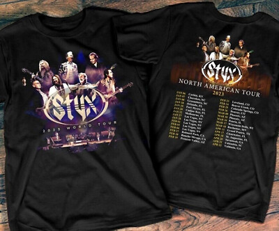#ad Styx Tour Concert T Shirt North American Tour 2023 T Shirt Pick Rock World
