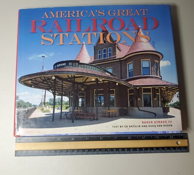 #ad Americas Great Railroad Stations Hardcover Book Roger Straus