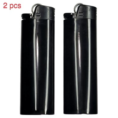 #ad 2PCS LIMITED EDITION All Black BiC Lighter Classic Maxi