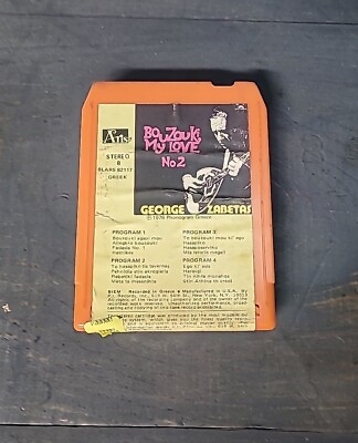 #ad 8 Track George Zabetas BOUZOUKI MY LOVE NO.2 VINTAGE Tape Cartridge 82117