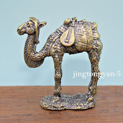 Brass Camel Figurine Statue Home Office Table Decoration Animal Figurines Toys