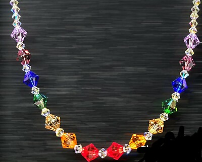 Handmade Swarovski Crystal Choker Necklace Genuine Swarovski beads