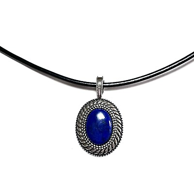 #ad CAROLYN POLLACK Lapis Pendant Sterling Silver “AS IS” CAROLYN POLLACK
