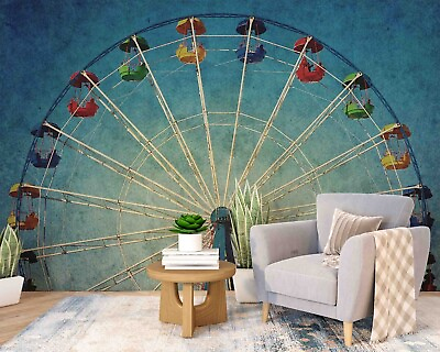 #ad 3D Playground Ferris Wheel Wallpaper Wall Murals Removable Wallpaper 4