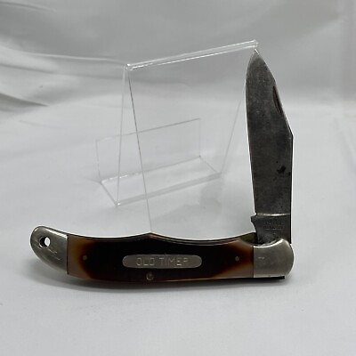 #ad Old Used USA Made SCHRADE OLD TIMER 125OT Single Blade Lockblade Pocket Knife