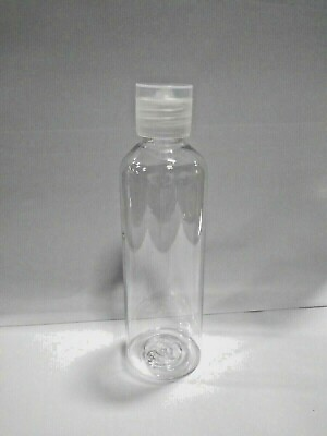 #ad 120 ml 4 oz Clear Plastic Bottle with Flip Top Pour Cap 50 Pack