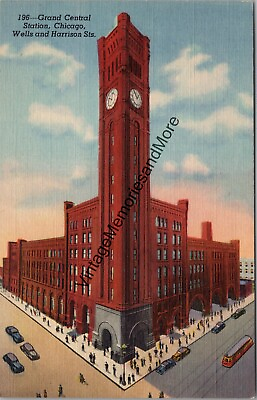 Grand Central Station Chicago Wells amp; Harrison Streets IL Postcard PC251