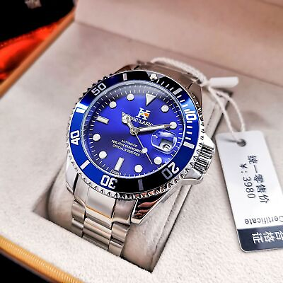 #ad Men#x27;s Automatic Mechanical Watch Luminous Waterproof Business Watch