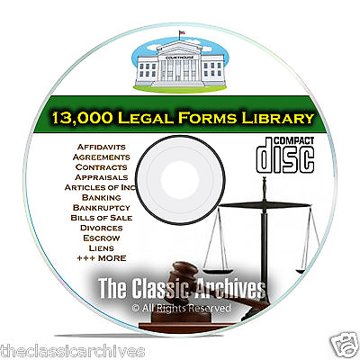 Over 13000 Printable Editable Legal Forms Business Bankruptcy Personal CD B61