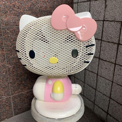 Hello Kitty Personal Fan 42x30x22cm Pink White Used From Japan