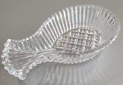Vtg Waterford Crystal Pineapple Hospitality Spoon Rest Bowl 6.5quot; Signed