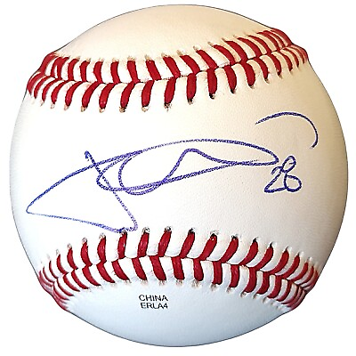 #ad Jonah Heim Texas Rangers Signed Baseball 2023 World Series Autograph Proof COA