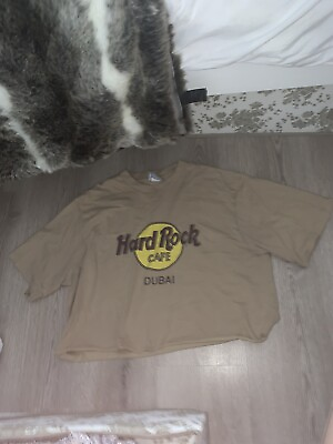 #ad Y2K Vintage Hard Rock Cafe Crop Tshirt Best Size 8 14