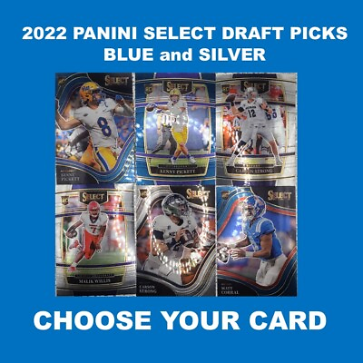 2022 Panini Select Draft Picks Football Base Blue and Silver: Pick Your Card