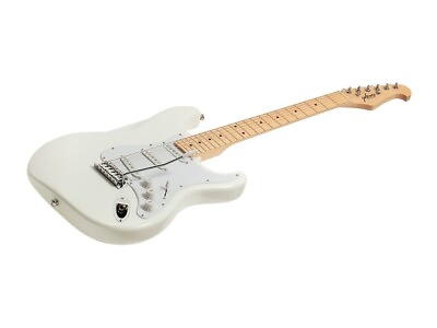 #ad Monoprice Indio Cali Classic Electric Guitar White With Gig Bag
