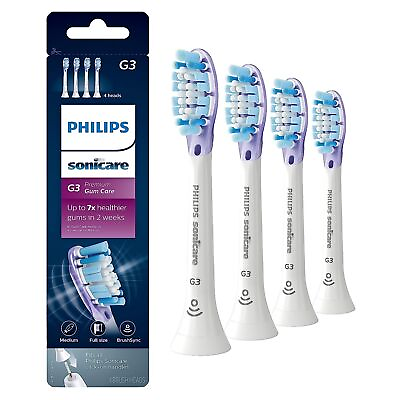 #ad New White G3 Philips Sonicare Premium Gum Care Brush Heads 4 Pack