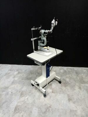 CARL ZEISS SLIT LAMP WITH DUAL F 125 BINOCULARS AND 12.5X EYE PIECES