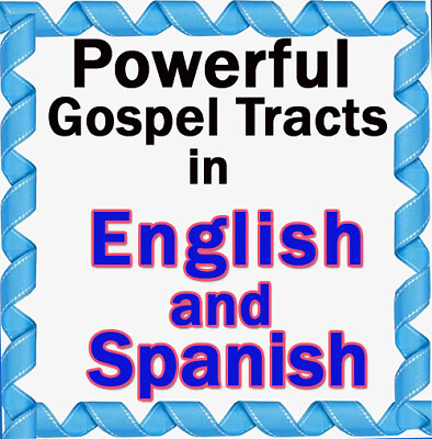 #ad Bible Gospel Tracts in English Spanish Pack of 40 in 4 Covers 20 Pages Each.