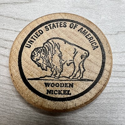 #ad Wooden Nickel Orlando Florida Real Wood Furniture quot;Wood Youquot; Novelty Coin Used